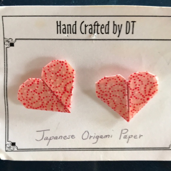 Jewelry - Vintage Japanese Origami Paper Earrings